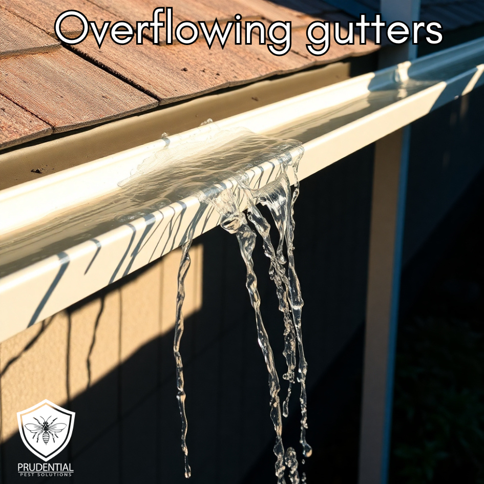 overflowing gutters termites