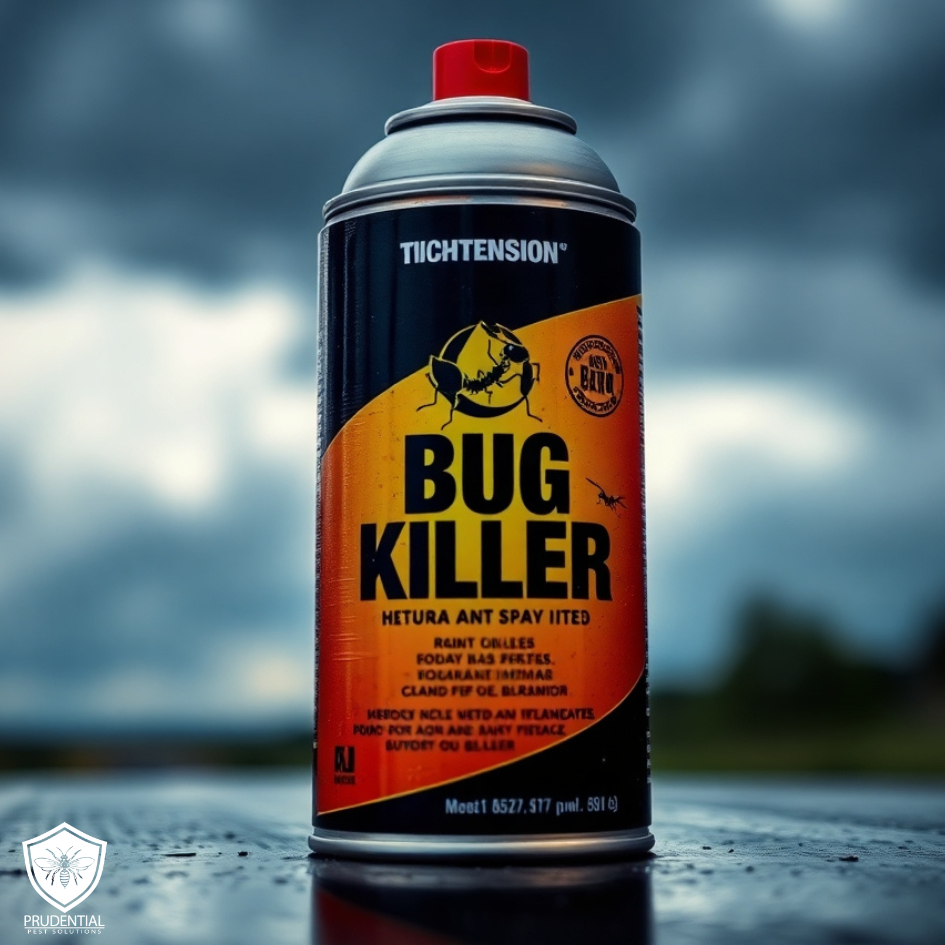a large spray bottle of generic bug spray commonly used in DIY ant control