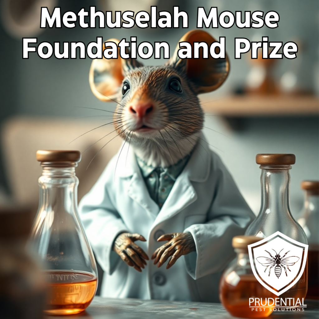 mouse dressed as a scientist portraying the Methuselah mouse project