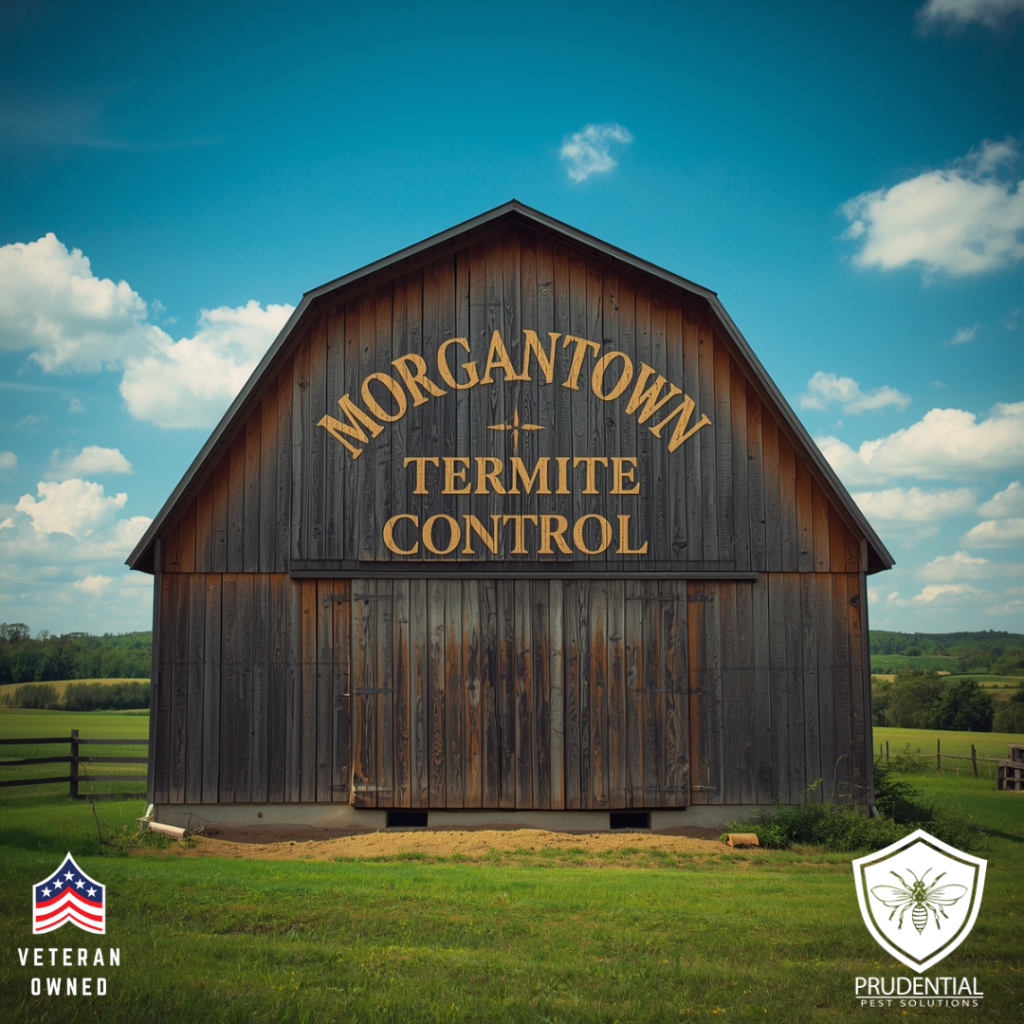 Morgantown Termite Control written on a barn in Morgantown PA