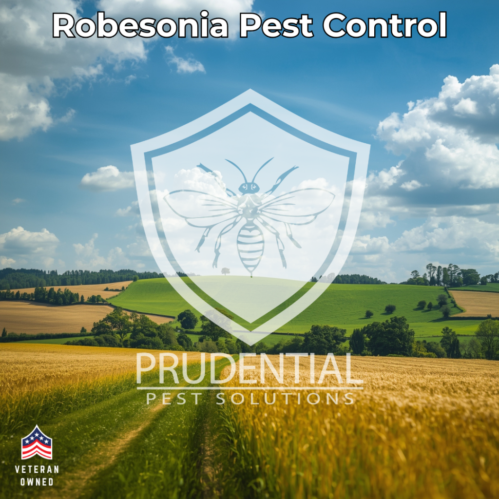 a farm in Robesonia PA with the words Robesonia Pest Control