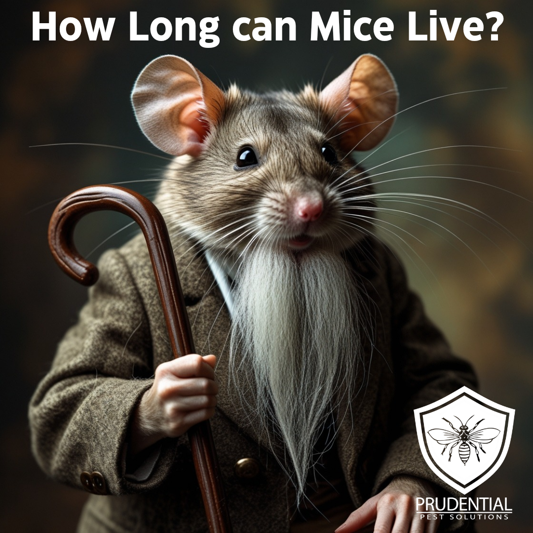 really old looking mouse with the wording of how long can mice live
