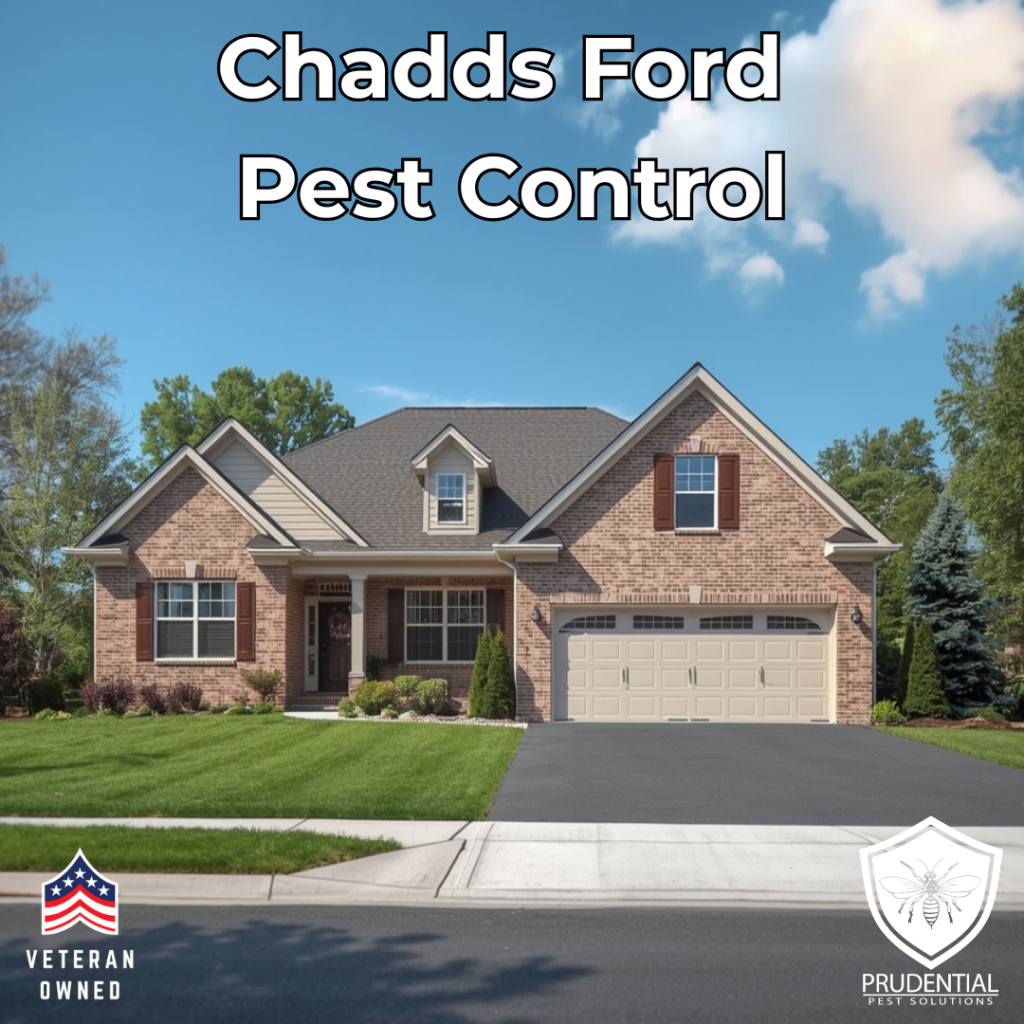 a house in Chadds Ford PA is shown with the words Chadds Ford Pest Control