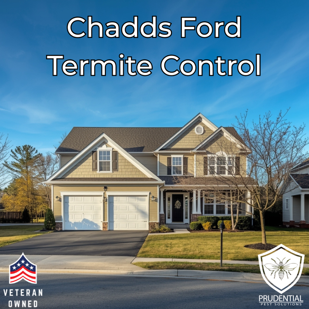 a home in Chadds Ford PA with the words Chadds Ford Termite Control
