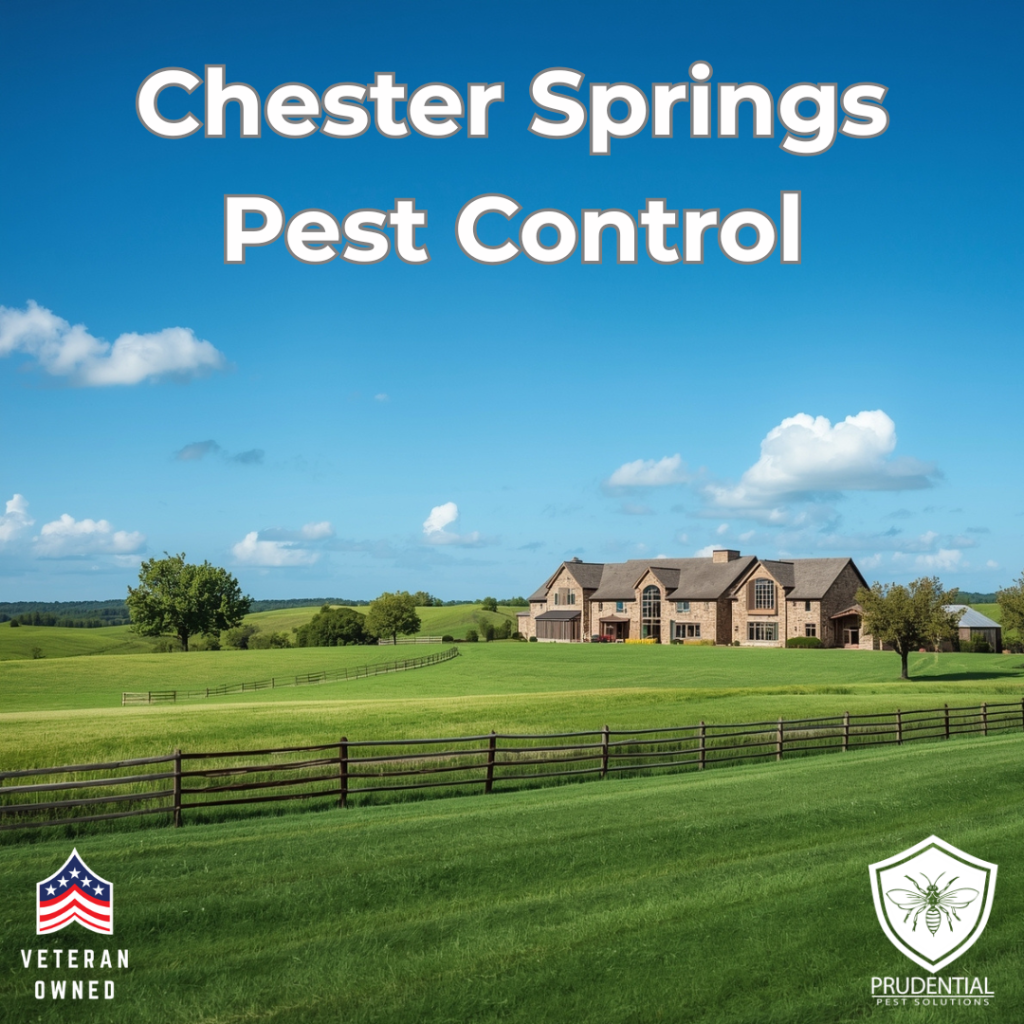 a house near rt 113 in Chester Springs PA is shown with the title Chester Springs Pest Control